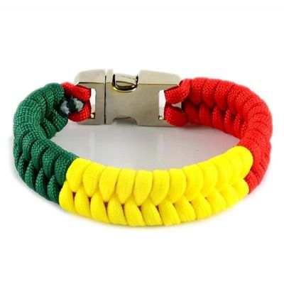 Over 200 Colors Handmade Men Metal Buckle Paracord Bracelet Nylon Rope Survival Bangle