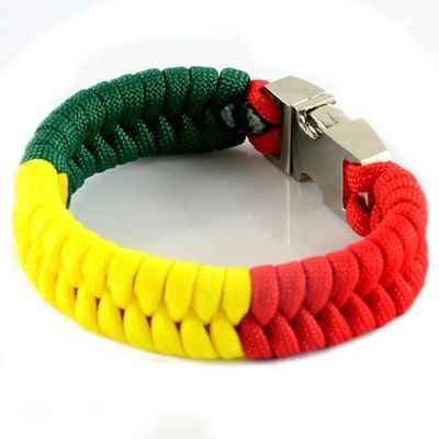 Over 200 Colors Handmade Men Metal Buckle Paracord Bracelet Nylon Rope Survival Bangle