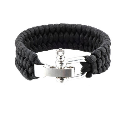 6-8&quot; Paracord Survival U Shackle Wristband for Outdoor Activities in Over 200 Colors