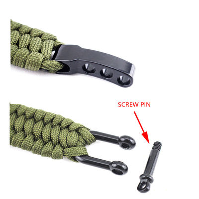 6-8&quot; Paracord Survival U Shackle Wristband for Outdoor Activities in Over 200 Colors