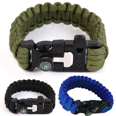 Outdoor Emergency Fire Starter Paracord Survival Bracelet for Backpacking