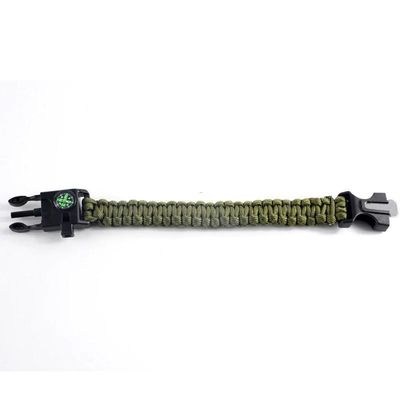 Outdoor Paracord Bracelet with Fire Starter and Whistle Buckle Essential Survival Gear