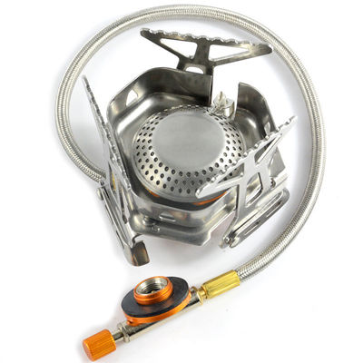 Stainless and Copper Mini Gas Stove for Camping 0.370kg Gross Weight Foldable Design