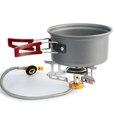 Stainless and Copper Mini Gas Stove for Camping 0.370kg Gross Weight Foldable Design