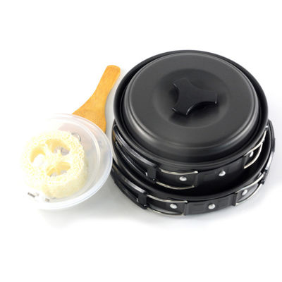 Picnic Accessories 2-3 Person Outdoor Camping Pot Set with Aluminum Cookware Mess Kit