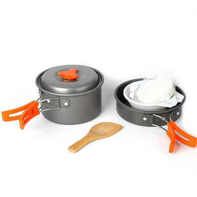 US Currency Non-Stick Camping Cookware Pot Set for Outdoor Kitchen Lightweight Backpacking
