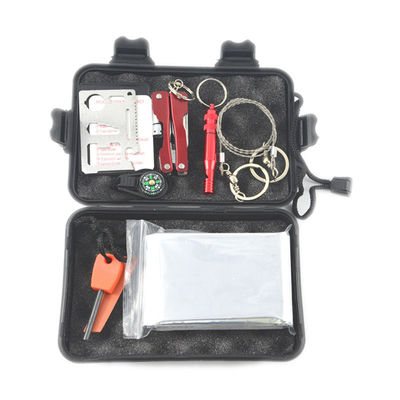 US Portable Black First Aid Sos Survival Kit for Outdoor Camping Emergency Black Kit
