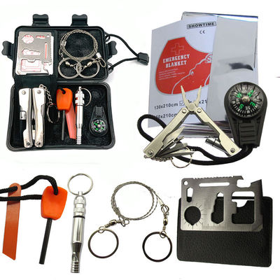 US Portable Black First Aid Sos Survival Kit for Outdoor Camping Emergency Black Kit