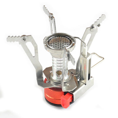 Power Coated Finishing Portable Folding Backpacking Gas Stove with Piezo Ignition
