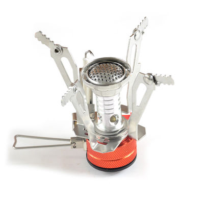 Power Coated Finishing Portable Folding Backpacking Gas Stove with Piezo Ignition