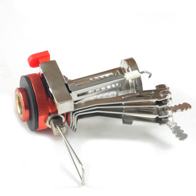 Power Coated Finishing Portable Folding Backpacking Gas Stove with Piezo Ignition