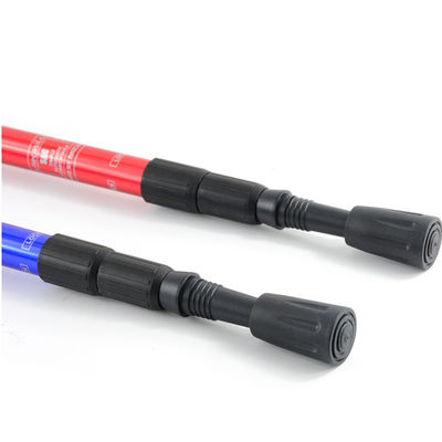 Outdoor 4 Joint Aluminum Alloy Trekking Pole with T-Grip and Telescopic Folding Design