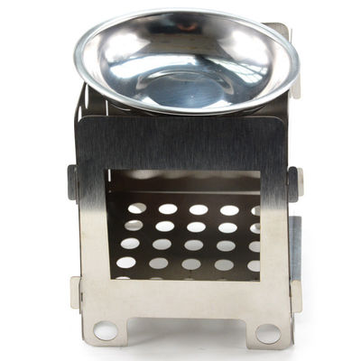 105mm Portable Stainless Steel Foldable Mini Backpacking Camping Wood Burning Stove
