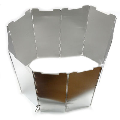 Portable 10 Plates Aluminum Windscreen for Camping Stove Windproof and Lightweight
