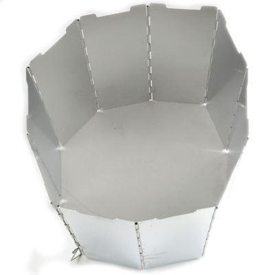 Portable 10 Plates Aluminum Windscreen for Camping Stove Windproof and Lightweight