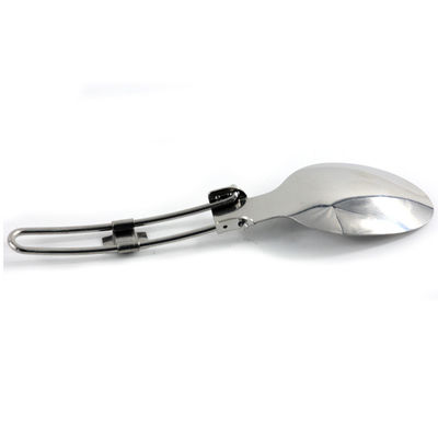 Stainless Steel Camping Dinnerware Set with Silver Cutlery Fork and Spoon Included