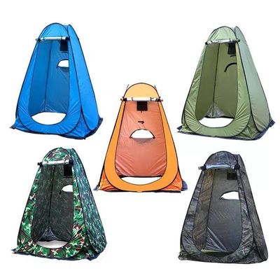 Outdoor Pop up Camping Tent Polyester Silver Coating Toliet Tent Top Style Pup Tent