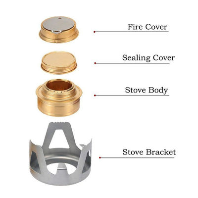 Portable Cooking Mini Spirit Burner for Camping Picnic Folding Aluminum Outdoor Stove