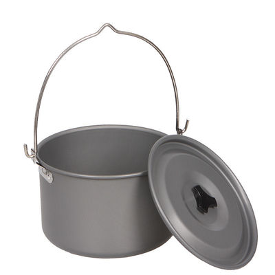 Portable Style Outdoor Camping Cookware Set Non-Stick Aluminum Picnic Hanging Cooking Pot