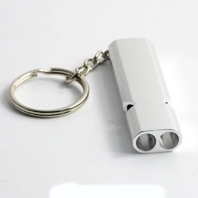 Outdoor Camping Double Tube High Frequency Aluminum Emergency Survival Rescue Whistle