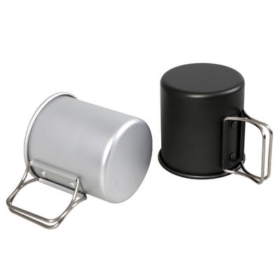 Portable Lightweight Aluminum Camping Coffee Mug Folding Cup with 1 Piece Min.Order