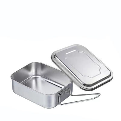 Customization Outdoor Stainless Steel Lunch Box Portable Metal School Food Container
