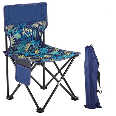 Outdoor Camping Fishing Chairs Portable Lightweight Folding Chair with Armrest in Blue
