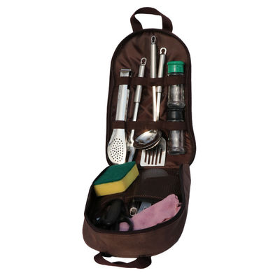 Outdoor Camping Stainless Steel Tableware Set Kitchen Utensil Storage Bag Customization