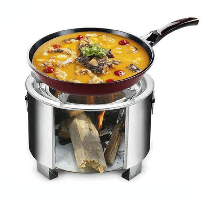 Windproof Stainless Steel Large Portable Picnic Camping Wood Burning Stove for Barbecue