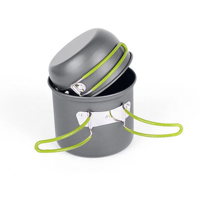 Outdoor Camping Hiking Picnic Aluminum Alloy 12X16cm Backpacking Cooking Pot Mess Kit