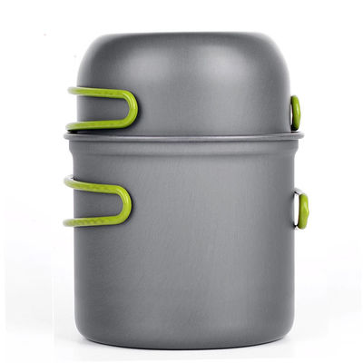 Outdoor Camping Hiking Picnic Aluminum Alloy 12X16cm Backpacking Cooking Pot Mess Kit