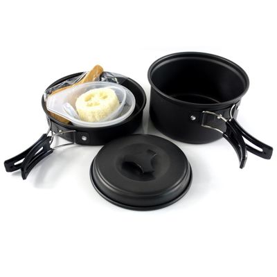 Outdoor Aluminum Non Stick Cookware Set for Camping Cooking Pot Convenient US 0.580kg