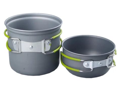 Aluminum Camping Cookware Mess Kit Portable Pot Set for Outdoor Cooking Essentials