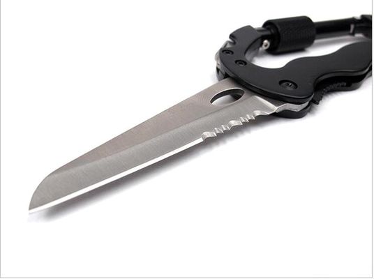 Outdoor Multifunction Folding Carabiner Knife Cutting Tool with Customization Options