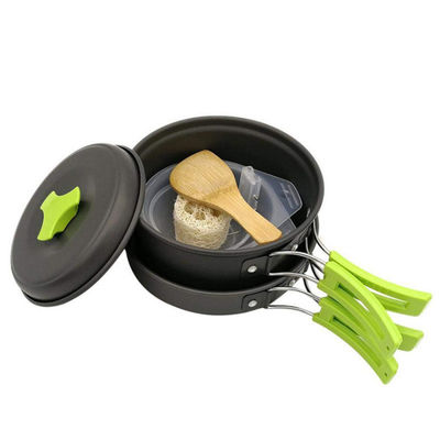 Portable Cookware Set for Camping Lightweight Aluminum Fry Pot and 1 Pan Included