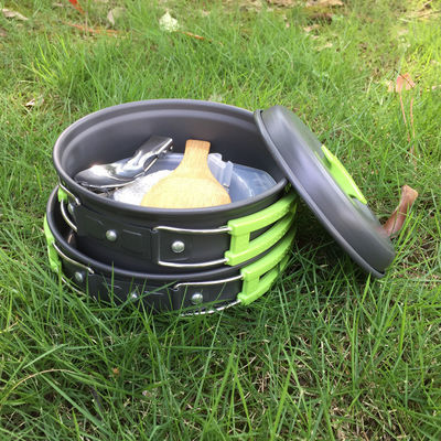 Portable Cookware Set for Camping Lightweight Aluminum Fry Pot and 1 Pan Included