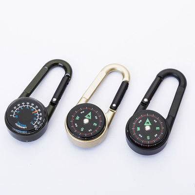 Portable Metal Carabiner Compass for Outdoor Camping Survival Digital Display Methods