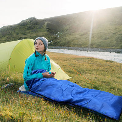 Cotton Filling Material Sleeping Bag for Adult Mummy on Outdoor Backpacking Trips