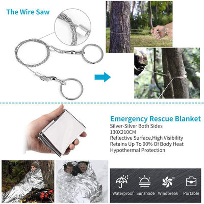 Outdoor Camping Survival Gear Tool Sos First Aid Kit Emergency Survival Kit 24cm