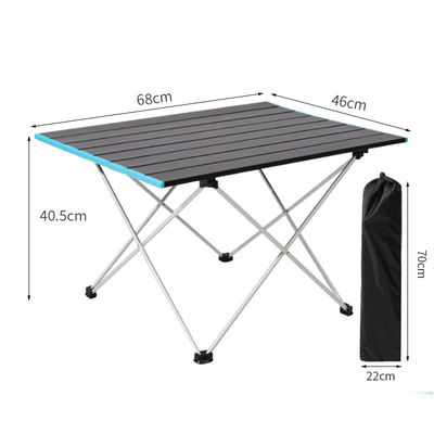 Portable Picnic Barbecue Table Aluminum Alloy Folding Camping Table for Outdoor Dining