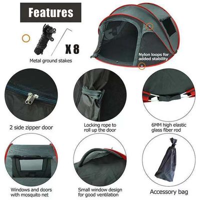 Waterproof Instant Tent for Camping All Season Automatic Pop up Tent Capacity ≤2