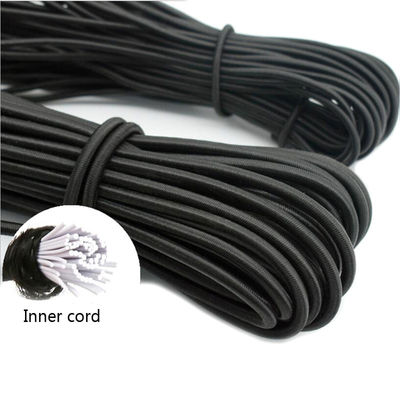 High Strength Elastic Bungee Shock Cord 4mm 5mm Black Bungee Rope Durable and Flexible