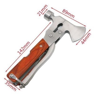 Multifunctional Pocket Camping Hammer Axe Stainless Steel Hand Tool with DFG456 Design
