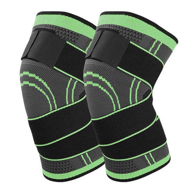Custom Breathable Nylon Knee Sleeve Support Brace for Adjustable Grey Knee Protection