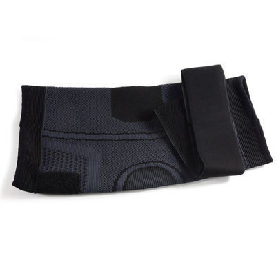Custom Breathable Nylon Knee Sleeve Support Brace for Adjustable Grey Knee Protection