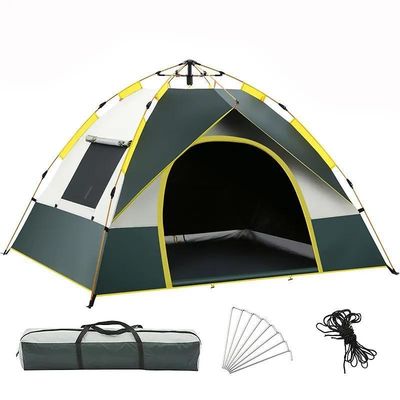 Portable Canvas Tents Waterproof and Automatic Outdoor Glamping Tent with 2 Doors