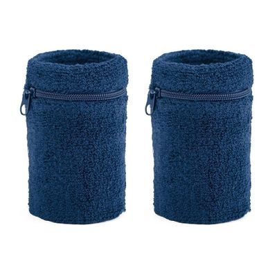 Adults M Custom Tennis Wrist Band Breathable Sport Cotton Sweatband with Zipper Lock