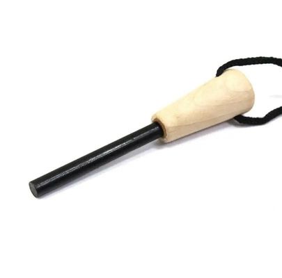 0.050kg Outdoor Emergency Fire Starter Flint Steel Striker Ferro Rod with Wood Handle