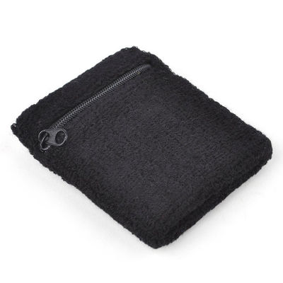 Adults M Custom Tennis Wrist Band Breathable Sport Cotton Sweatband with Zipper Lock