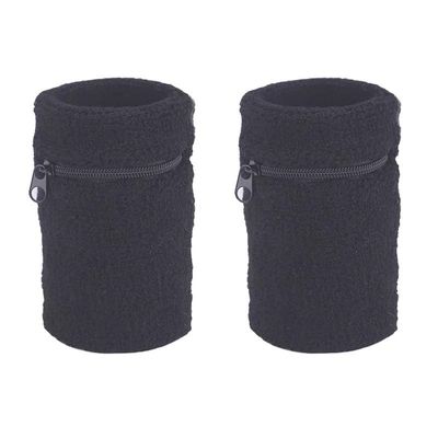 Adults M Custom Tennis Wrist Band Breathable Sport Cotton Sweatband with Zipper Lock